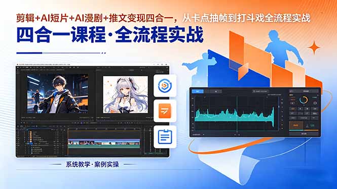AI短片剪辑、漫剧制作与推文变现教程：全流程实战技巧-资源项目网
