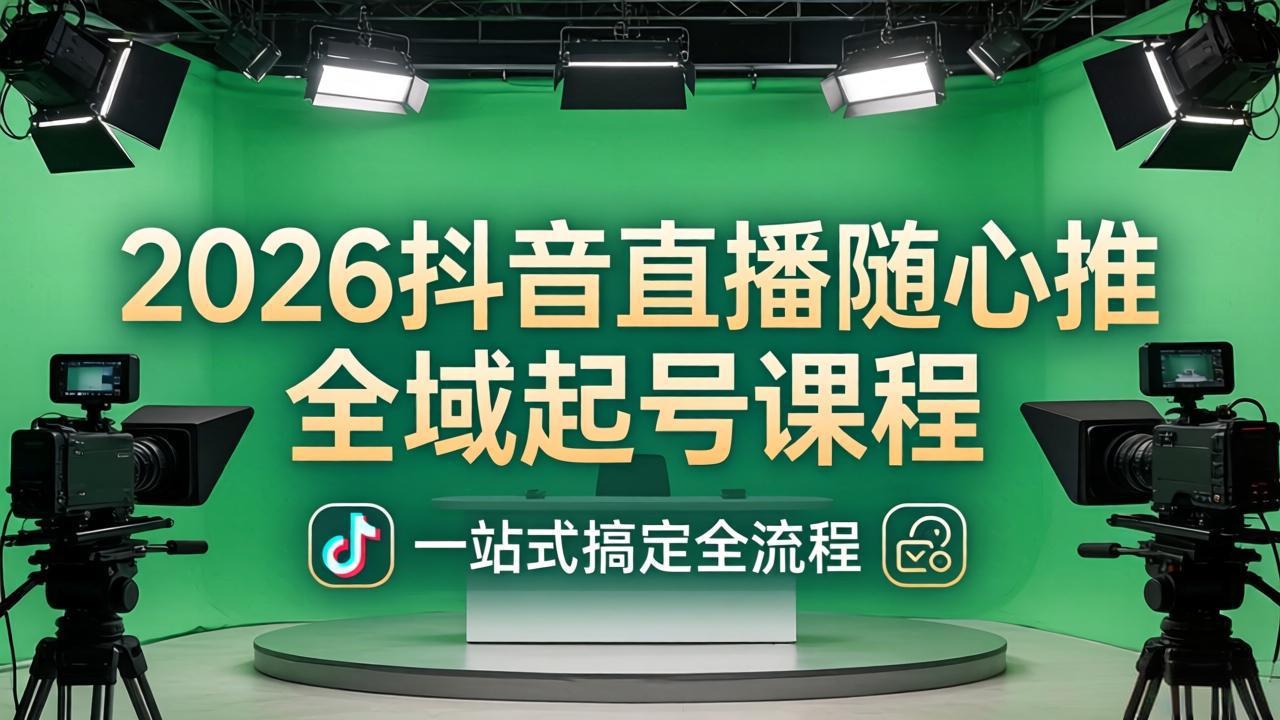 2026抖音直播起号课程：一站式解决直播起号、稳号、放量全流程(更新4月)-资源项目网