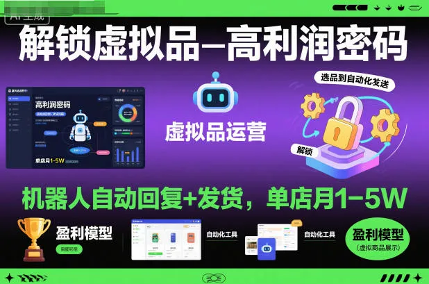 揭秘:机器人自动回复+发货,单店月利润1-5万秘籍-资源项目网