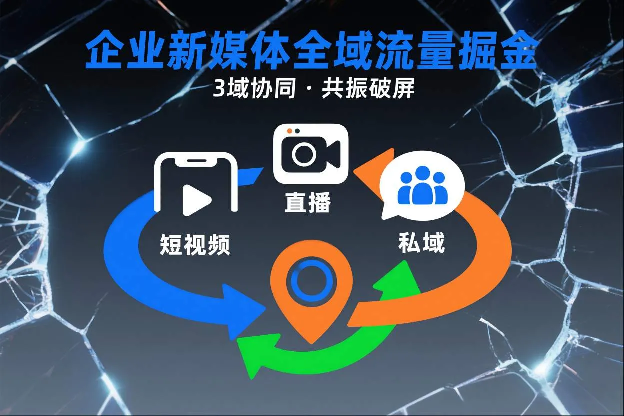 短视频全域商业模式：企业新媒体流量掘金策略，3域协同共振破屏-资源项目网