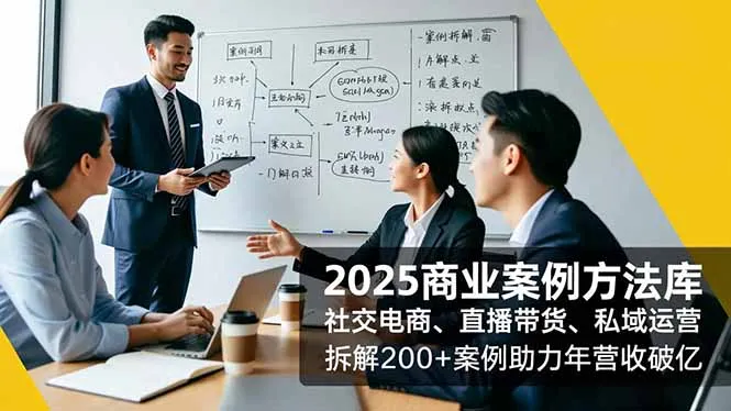 2025年商业案例库:社交电商、直播带货、私域运营,揭秘200+成功案例助力营收破亿-资源项目网