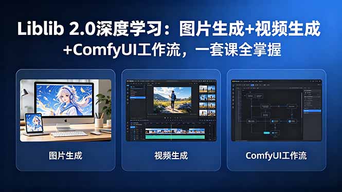 Liblib 2.0：深度学习课程，涵盖图片生成、视频制作及ComfyUI工作流程-资源项目网