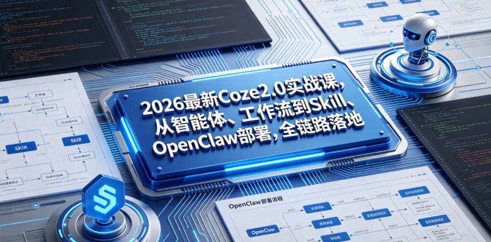 2026年Coze2.0实战课程：智能体、工作流到Skill、OpenClaw部署全链路落地-资源项目网