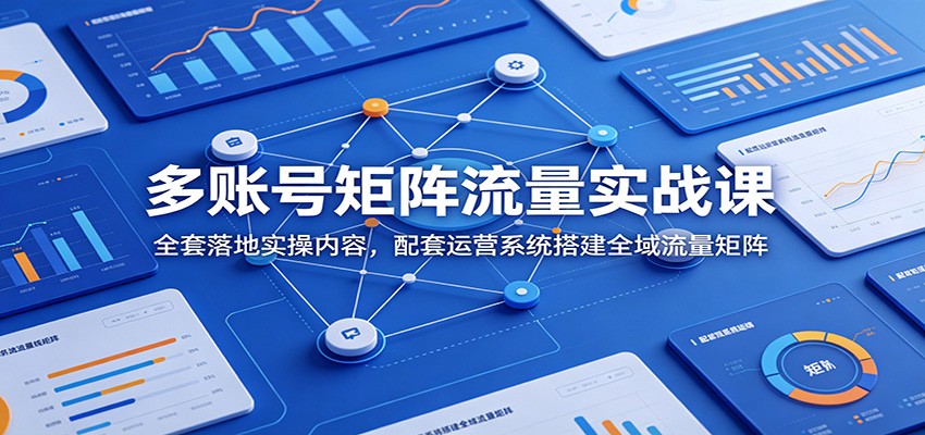 多账号流量实战课程：全套落地实操与运营系统搭建全域流量矩阵-资源项目网