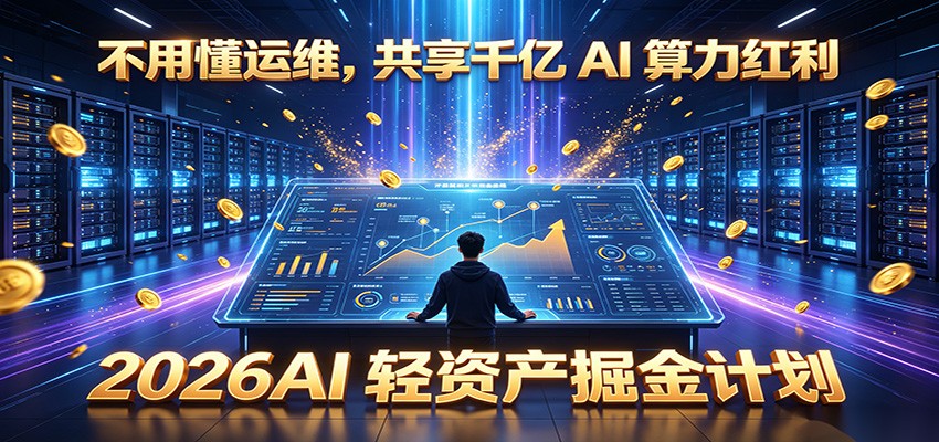 2026AI轻资产掘金计划:共享千亿AI算力红利,无需懂运维-资源项目网