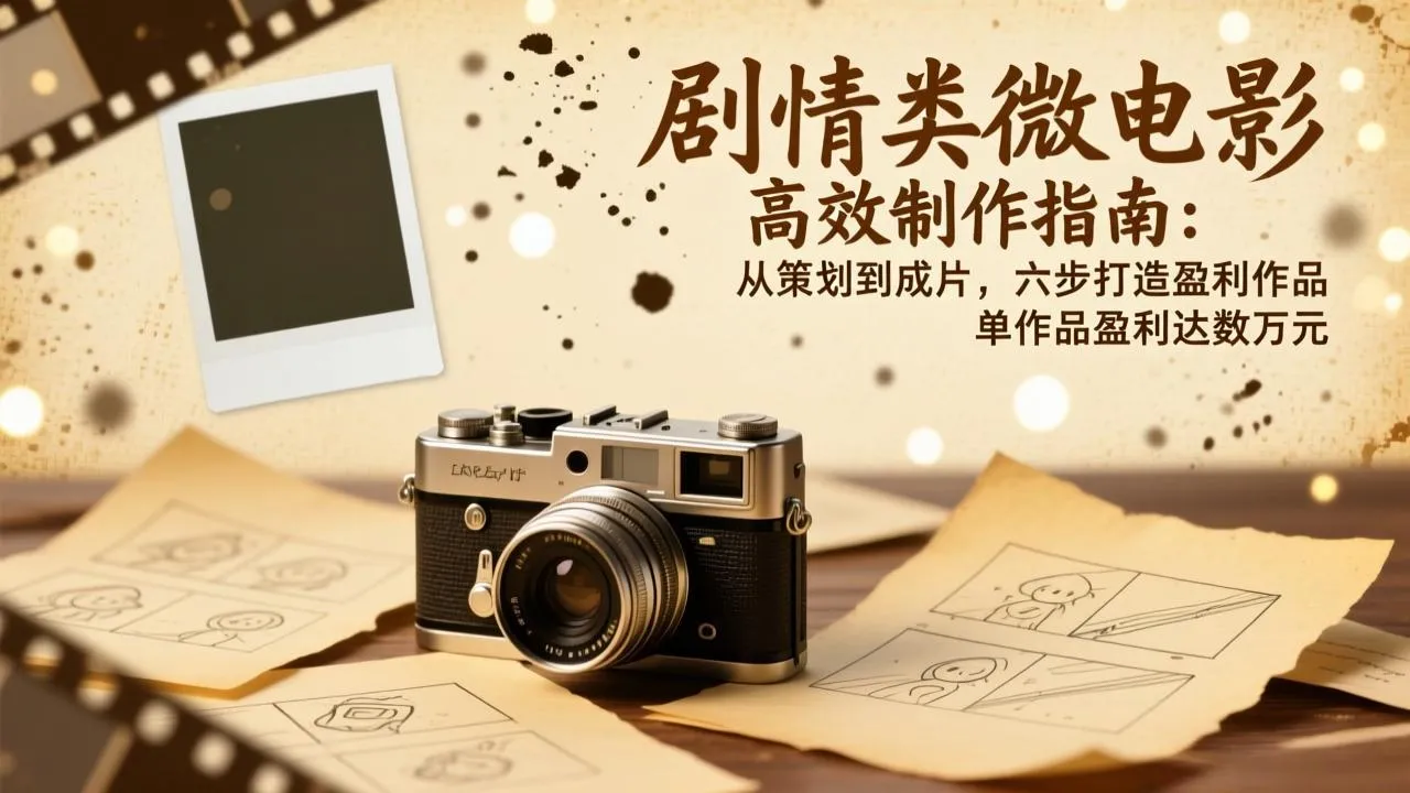 《微电影高效制作指南：六步打造盈利作品，单片收益超万元》-资源项目网