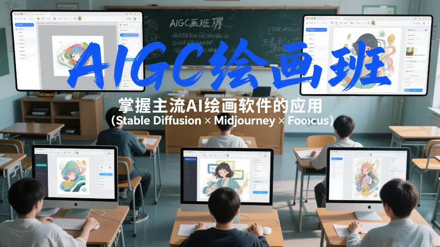 AIGC绘画班：掌握主流AI绘画软件（Stable Diffusion, Midjourney, Fooocus）的应用技巧-资源项目网