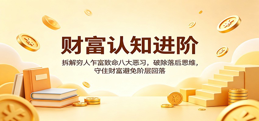 财富认知进阶：揭秘穷人致富的八大致命恶习，破除落后思维，守住财富避免阶层滑落-资源项目网