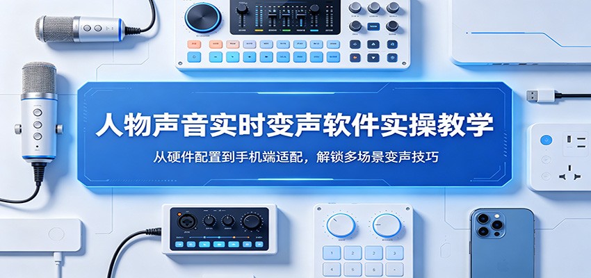 人物声音实时变声软件实操教学：从硬件配置到手机端适配，解锁多场景变声技巧-资源项目网
