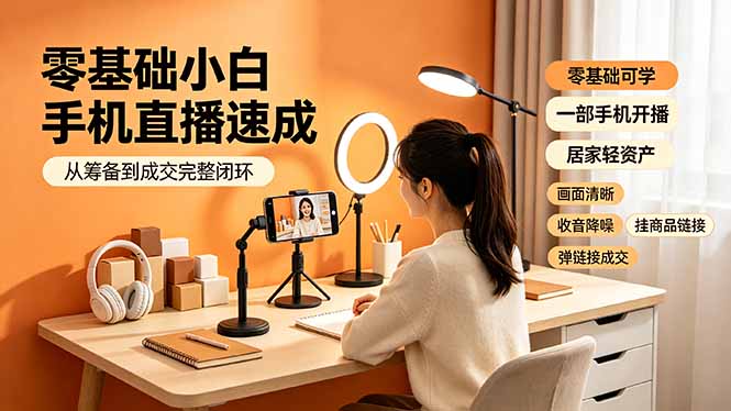零基础手机直播速成：苹果安卓系统适配，解决杂音卡顿留人难题-资源项目网