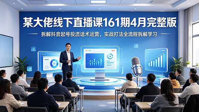 161期抖音起号投流话术运营直播课完整版，4月线下实战拆解学习-资源项目网
