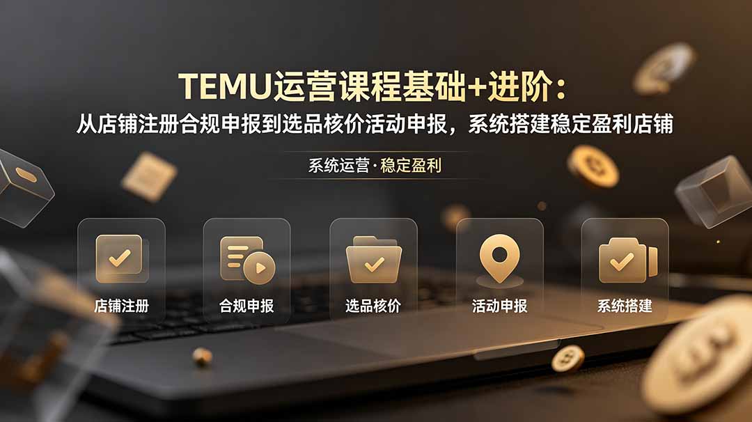 TEMU运营课程：基础到进阶全面指南-资源项目网