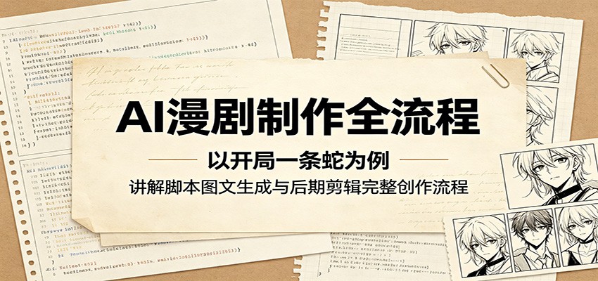 AI漫剧制作全流程:以开局一条蛇为例,详解脚本图文生成与后期剪辑完整创作流程-资源项目网