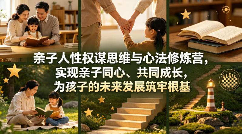 亲子人性权谋思维与心法修炼营：共筑成长基石，助力孩子未来-资源项目网