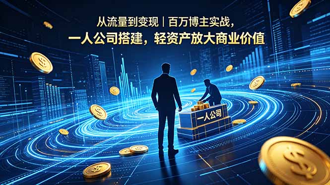 百万博主流量变现：一人公司轻资产策略，实现商业价值增长-资源项目网