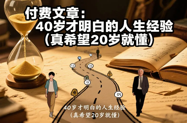 40岁才懂的人生经验：付费文章分享-资源项目网
