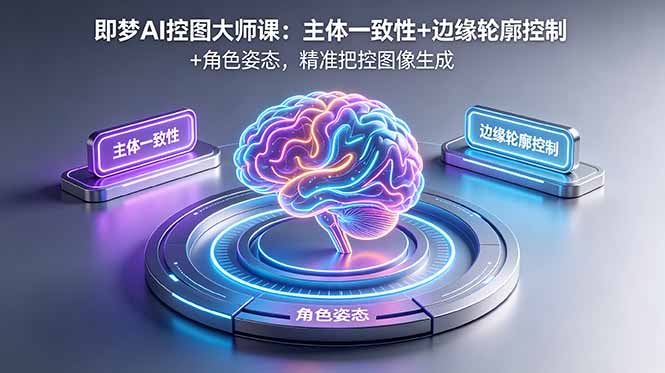 即梦AI控图大师课：掌握主体一致性、边缘轮廓控制与角色姿态，精准生成图像-资源项目网