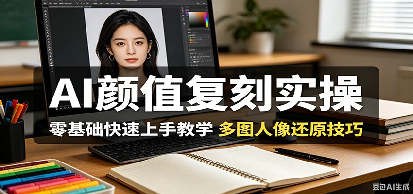 AI颜值复刻教程：零基础入门，快速掌握人像还原技巧-资源项目网