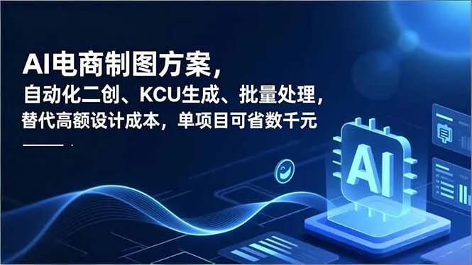 AI电商制图方案：自动化二创、SKU生成、批量处理，节省设计成本数千元-资源项目网