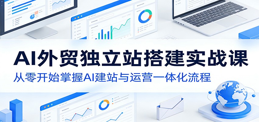 AI外贸独立站搭建实战课程：零基础入门到运营一体化流程-资源项目网