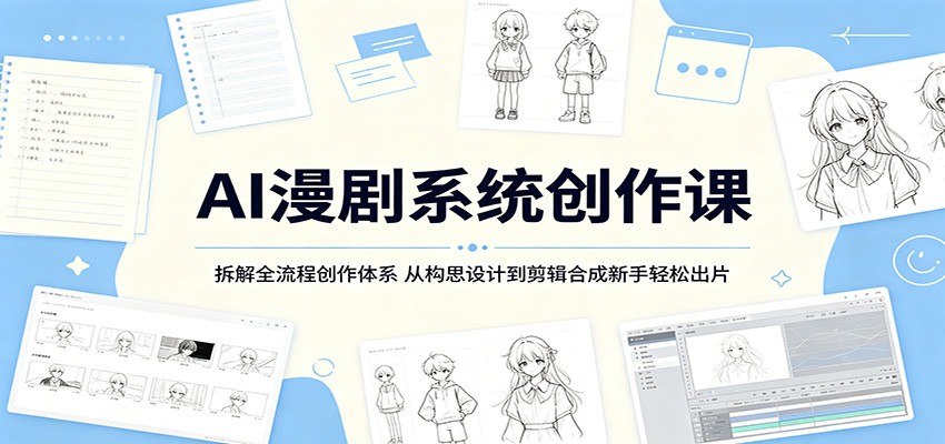 AI漫剧系统创作课：全流程解析，新手轻松出片-资源项目网