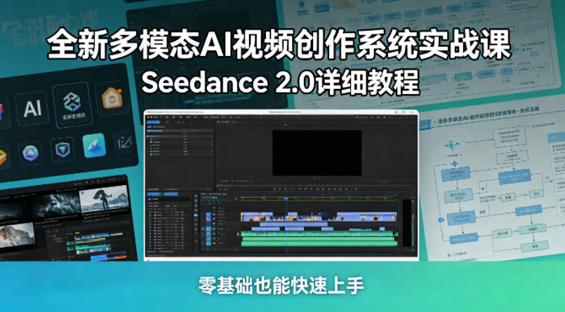 Seedance 2.0：全新多模态AI视频创作系统实战教程，零基础快速上手-资源项目网