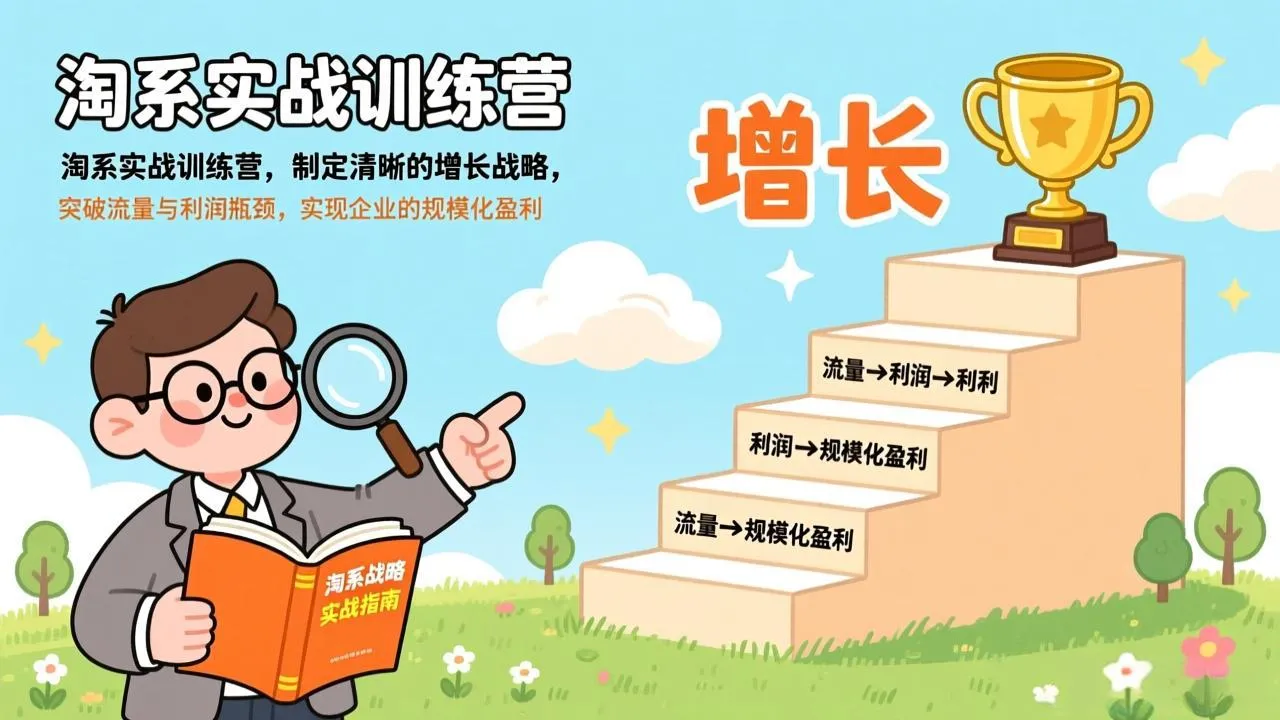 淘系实战训练营：制定增长战略，突破瓶颈，实现企业规模化盈利-资源项目网