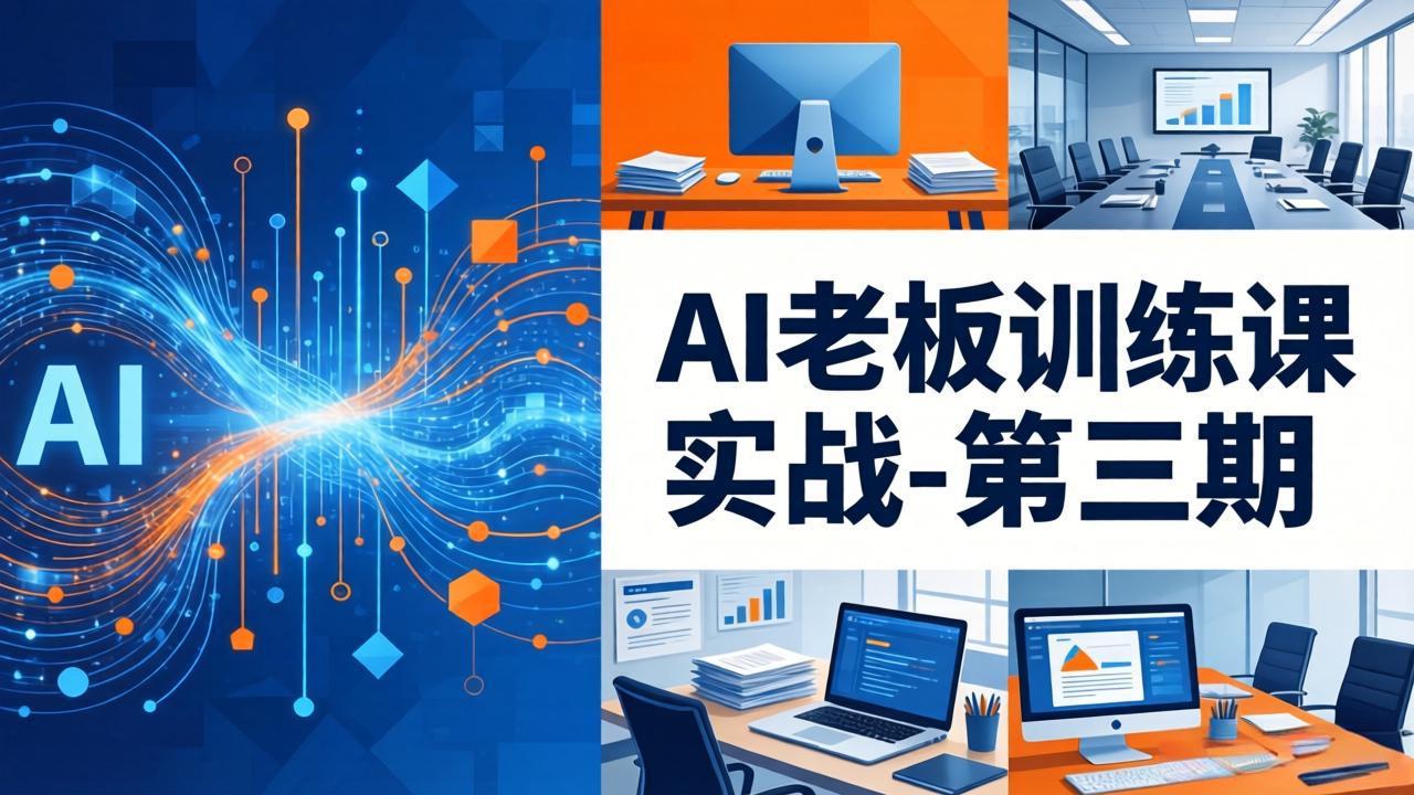 AI老板训练课实战第三期：AI+内容应用落地教学，从0到1打通AI变现完整路径-资源项目网
