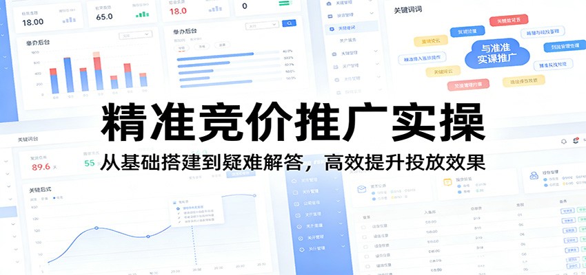 精准竞价推广实操指南：从基础到疑难，提升投放效果-资源项目网