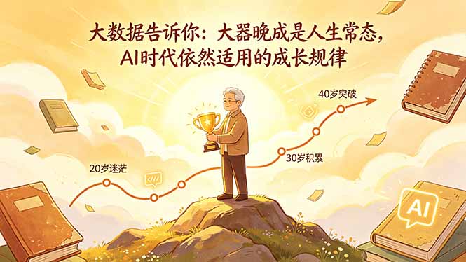 大数据揭示：AI时代，大器晚成是成长常态-资源项目网