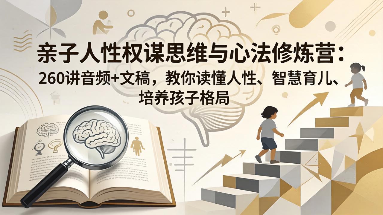 亲子人性权谋思维与心法修炼营：260讲音频+文稿，教你读懂人性、智慧育儿、培养孩子格局-资源项目网