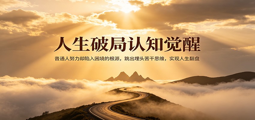 ‘普通人如何摆脱困境，实现人生翻盘：认知觉醒与破局策略’-资源项目网
