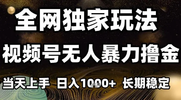 年底独家视频号无人直播日入1k+，小白轻松月入过万，稳定可复制-资源项目网