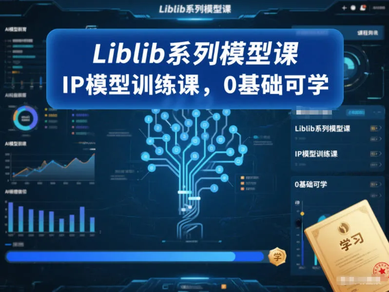 Liblib系列模型课，零基础入门IP模型训练课程-资源项目网