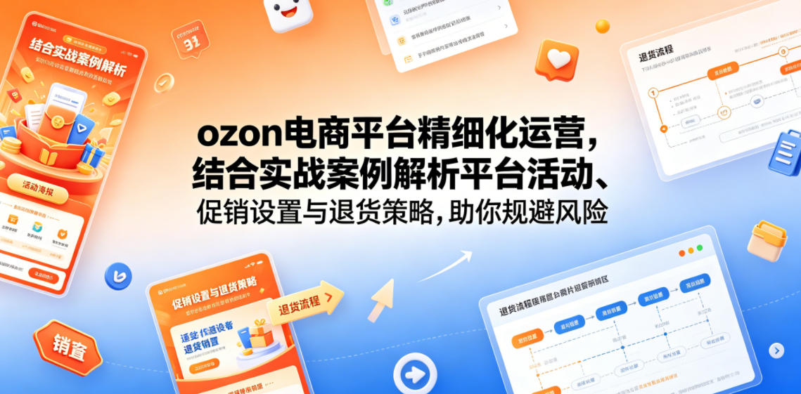 Ozon电商平台精细化运营实战:解析活动促销与退货策略,规避风险提升销量-资源项目网