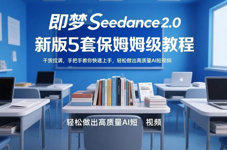 即梦Seedance2.0新版5套教程,保姆级指导,快速上手,制作高质量AI短视频-资源项目网