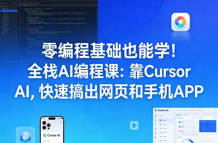 零基础也能学！全栈AI编程课程：用Cursor AI快速打造网页和手机APP-资源项目网
