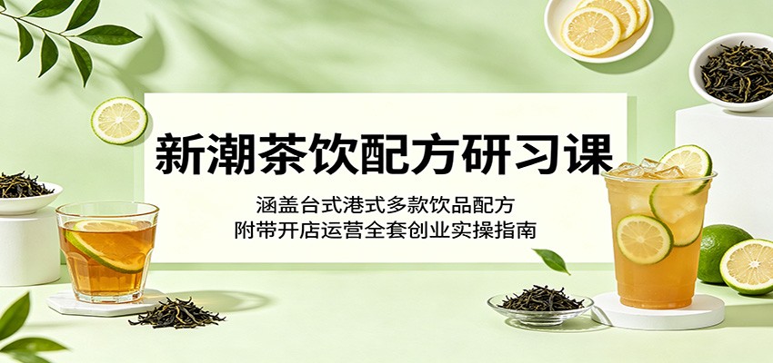 新潮茶饮配方研习课：掌握台式港式饮品制作，开店运营全套实操指南-资源项目网