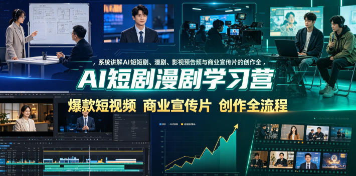 AI短剧、漫剧创作全流程学习营-资源项目网