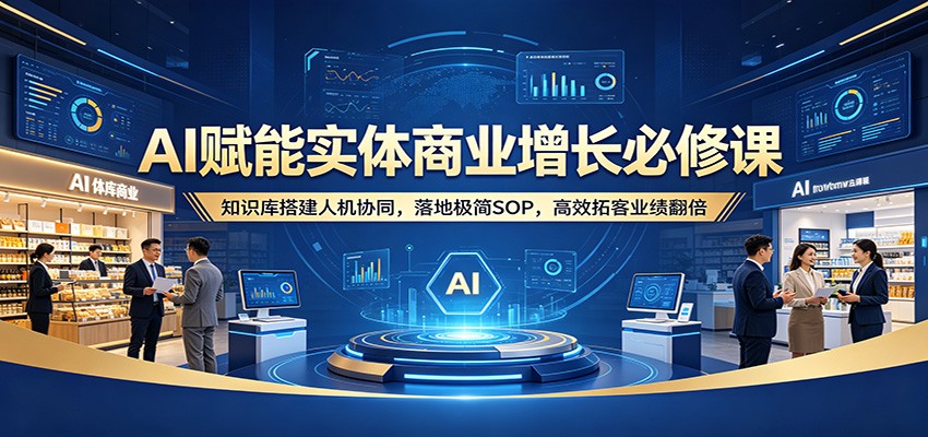 AI助力实体商业增长：搭建知识库，实现人机协同，简化SOP，业绩翻倍-资源项目网