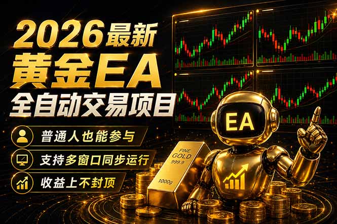 最新黄金EA量化交易，自动执行，多窗口操作提升收益-资源项目网
