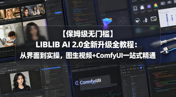 【保姆级教程】LIBLIB AI 2.0全新升级：从界面到实操，图生视频+ComfyUI一站式精通-资源项目网