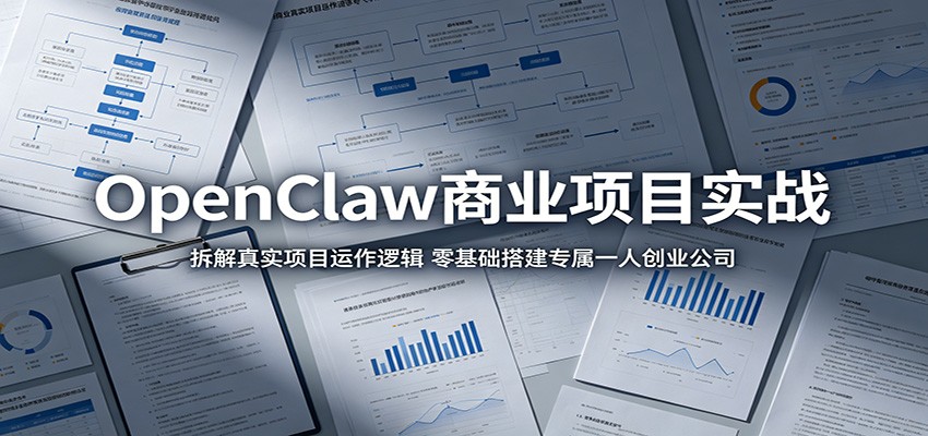 OpenClaw商业项目实战：零基础搭建专属一人创业公司-资源项目网