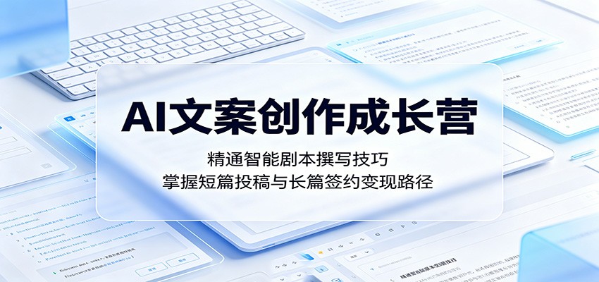 AI文案创作成长营:掌握智能剧本撰写技巧,探索短篇投稿与长篇签约变现路径-资源项目网