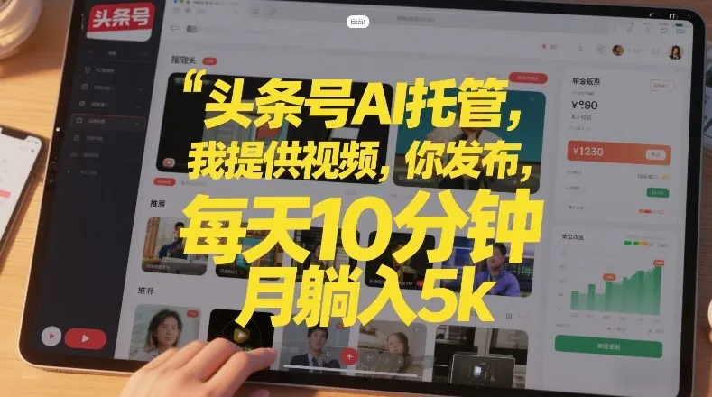 AI视频托管:我提供内容,你发布,每日10分钟,月入5K+【揭秘】-资源项目网
