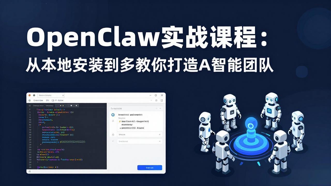 OpenClaw实战课程：从本地安装到多Agent协同，手把手教你打造AI智能团队-资源项目网