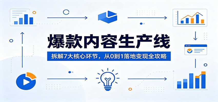 爆款内容生产全攻略：揭秘7大核心环节，0到1落地变现-资源项目网