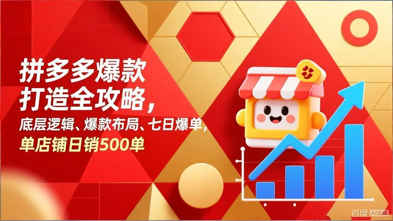拼多多爆款打造全攻略：底层逻辑、布局技巧与日销500单策略-资源项目网
