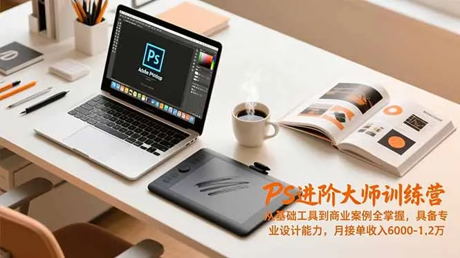 PS进阶大师训练营：掌握基础到商业案例，月收入6000-1.2万-资源项目网