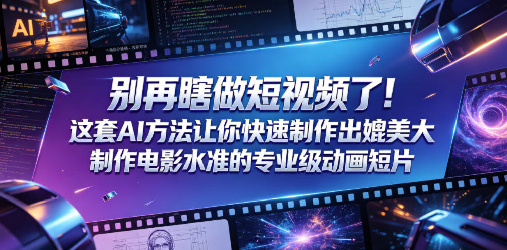 揭秘：AI技术打造专业级动画短片，快速提升制作质量【双语字幕】-资源项目网